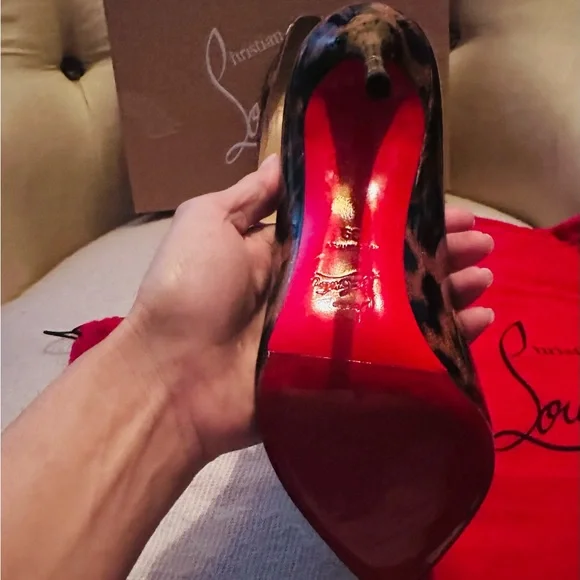 Christian Louboutin Brown Leopard Heels - Picture 3 of 7